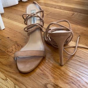 Steve Madden nude lace up heels